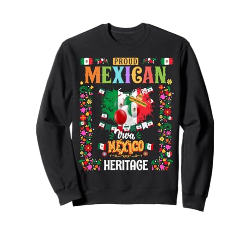 Mexikanisches Erbe Kostüm Outfit Idee für Kinder & Mexiko Flagge Sweatshirt von Mexico Independence Day Outfit Ideas For Women