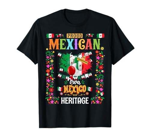 Mexikanisches Erbe Kostüm Outfit Idee für Kinder & Mexiko Flagge T-Shirt von Mexico Independence Day Outfit Ideas For Women