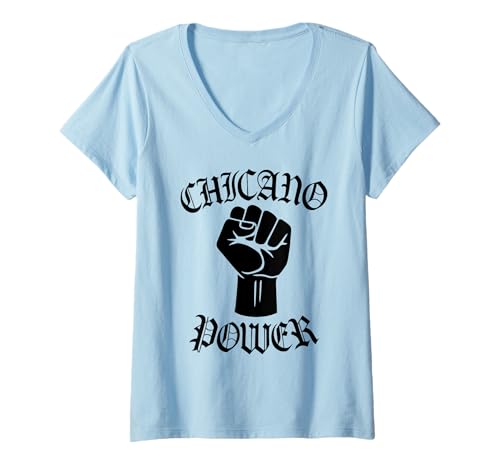 Damen Chicano Power Mexican Mexico Latinx Raza No La Migra T-Shirt mit V-Ausschnitt Damen Chicano Power Mexican Mexico Latinx Raza No La Migra T-Shirt mit V-Ausschnitt von Mexico Mexicano Apparel