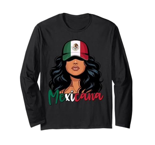 Mexikanisches Mädchen Mexiko Flagge Stolze Mexikanische Frauen Langarmshirt Mexikanisches Mädchen Mexiko Flagge Stolze Mexikanische Frauen Langarmshirt von Mexico for Girls and Women Mexican Outfit