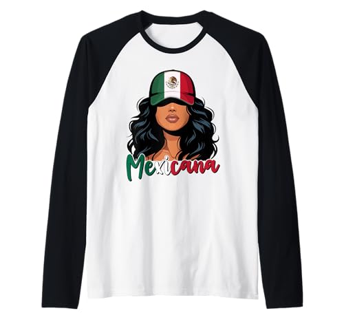 Mexikanisches Mädchen Mexiko Flagge Stolze Mexikanische Frauen Raglan Mexikanisches Mädchen Mexiko Flagge Stolze Mexikanische Frauen Raglan von Mexico for Girls and Women Mexican Outfit