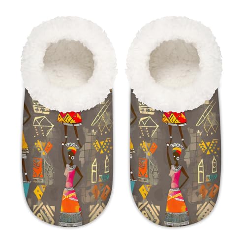 Antike ägyptische ethnische Hausschuhe für Damen und Herren, Memory-Schaum, rutschfeste Slipper-Socken, multi, 37.5/38.5 EU Weit von Mexpekil