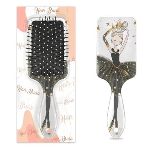 Antistatischer Massage-Haarkamm, Luftkissen, Haarbürste, Ballettmädchen, quadratische Kopfhaut-Massagebürste für Frauen und Mädchen von Mexpekil