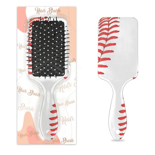 Antistatischer Massage-Haarkamm, Luftkissen, Haarbürste, Baseball-Sport, quadratisch, Kopfhaut-Massagebürste für Frauen und Mädchen von Mexpekil