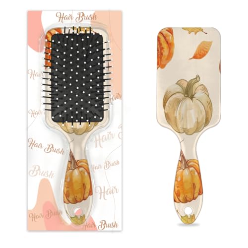 Antistatischer Massage-Haarkamm, Luftkissen, Haarbürste, Ernte, Kürbis, Bauernhaus, Erntedankfest, quadratische Kopfhaut-Massagebürste für Frauen und Mädchen von Mexpekil