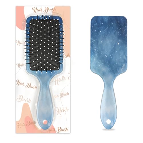 Antistatischer Massage-Haarkamm, Luftkissen-Haarbürste, blauer Sternenhimmel, quadratische Kopfhaut-Massagebürste für Frauen und Mädchen von Mexpekil