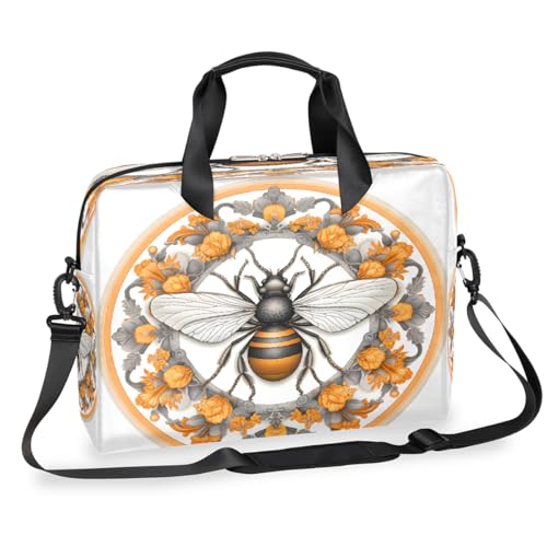 Bee Laptop-Aktentasche für Herren und Damen, 15,7 Zoll Business-Computertasche mit abnehmbarem Schultergurt, Laptoptasche, Messenger-Aktentasche von Mexpekil