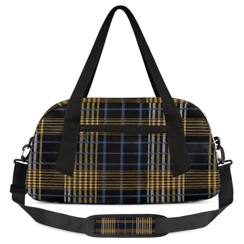 Buffalo Karierte Reisetasche für Kinder, für Jungen, Mädchen, Teenager, Sport, Turnbeutel, für Wochenende, Reisen, Gymnastik, Tanzen, Ballett, mehrfarbig von Mexpekil