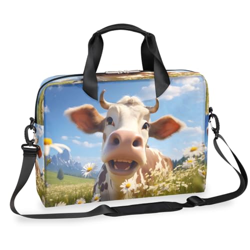 Cattle Laptop-Aktentasche für Männer und Frauen, 15,7 Zoll Business-Computertasche mit abnehmbarem Schultergurt, Laptoptasche, Messenger-Aktentasche von Mexpekil