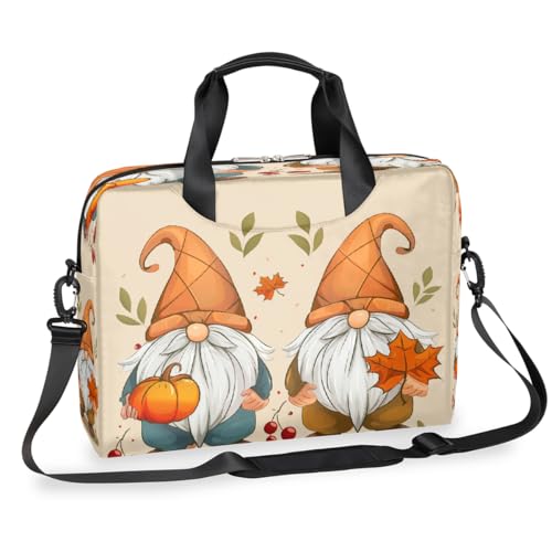 Fall Gnomes Laptop-Aktentasche für Herren und Damen, 15,7 Zoll Business-Computertasche mit abnehmbarem Schultergurt, Laptoptasche, Messenger-Aktentasche von Mexpekil