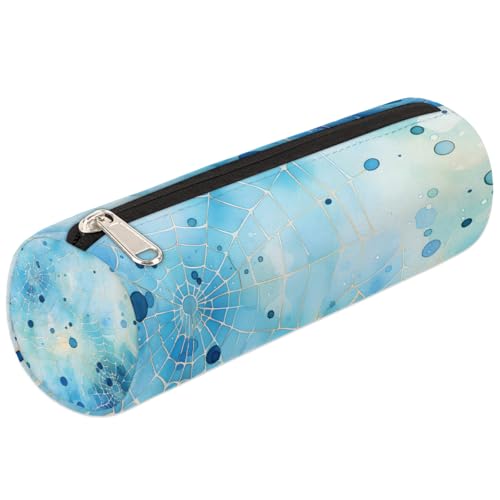 Federmäppchen mit Spinnennetz, für Mädchen, Jungen, Teenager, Damen, Make-up-Pinseltasche, Blau von Mexpekil