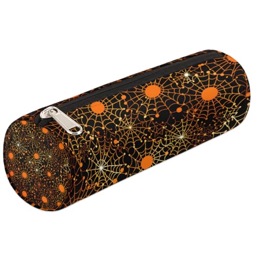 Federmäppchen mit Spinnennetz, gepunktet, für Mädchen, Jungen, Teenager, Damen, Make-up-Pinseltasche, Orange Federmäppchen mit Spinnennetz, gepunktet, für Mädchen, Jungen, Teenager, Damen, Make-up-Pinseltasche, Orange von Mexpekil