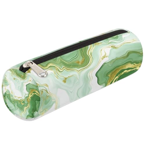 Federmäppchen mit grünem Marmor, vergoldet, Schulbedarf, Tasche für Mädchen, Jungen, Teenager, Frauen, Make-up-Pinseltasche Federmäppchen mit grünem Marmor, vergoldet, Schulbedarf, Tasche für Mädchen, Jungen, Teenager, Frauen, Make-up-Pinseltasche von Mexpekil