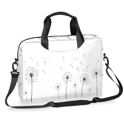 Flying Dandelions Abstrakte Farmhouse Wildflower Laptop Aktentasche für Männer und Frauen, 15,7 Zoll Business Computer Tasche mit abnehmbarem Schultergurt, Laptoptasche, Tasche, Messenger Aktentasche von Mexpekil