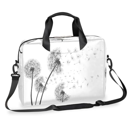 Flying Dandelions Abstrakte Farmhouse Wildflower Laptop Aktentasche für Männer und Frauen, 15,7 Zoll Business Computer Tasche mit abnehmbarem Schultergurt, Laptoptasche, Tasche, Messenger Aktentasche von Mexpekil