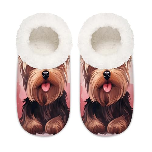 Hausschuhe mit Fliege für Damen und Herren, Memory-Schaum, bequeme rutschfeste Haussocken, multi, 37.5/38.5 EU Weit von Mexpekil