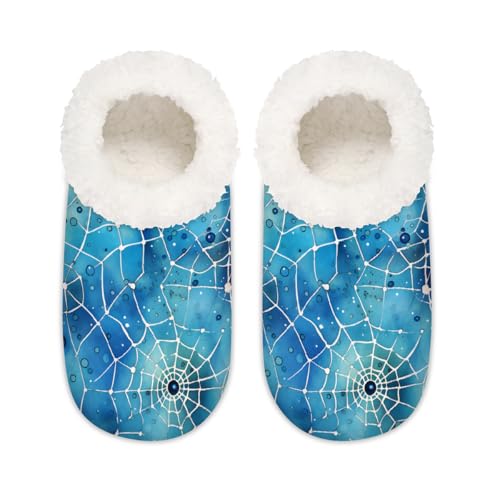 Hausschuhe mit Marmor-Textur, für Damen und Herren, Marmor-Muster, Memory-Schaum, Hausschuhe, Hausschuhe, Socken, Blau, multi, 37.5/38.5 EU Weit von Mexpekil