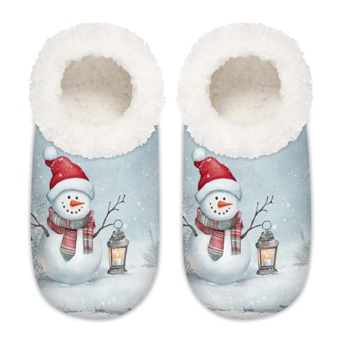 Hausschuhe mit Weihnachtsmotiv für Damen und Herren, Memory-Schaum, Hausschuhe, Hausschuhe, Socken, multi, 9/10.5 UK Wide von Mexpekil