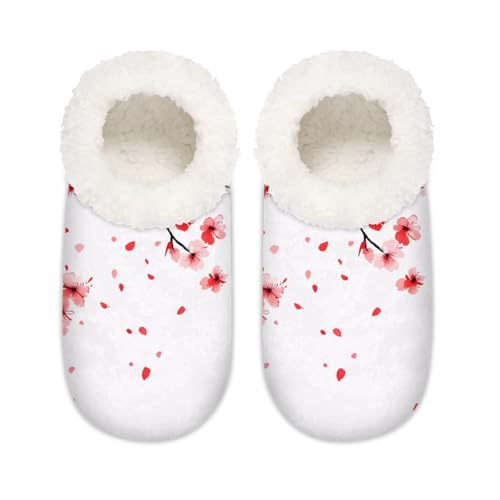 Japanische Kirschblüten-Hausschuhe für Damen und Herren, Memory-Schaum, Hausschuhe, Hausschuhe, Socken, multi, 37.5/38.5 EU Weit von Mexpekil