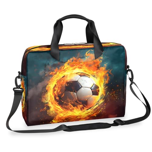 Laptop-Aktentasche mit Flammen im Cartoon-Stil, für Herren und Damen, 15,7 Zoll (39,9 cm), Business-Computer-Tasche mit abnehmbarem Schultergurt, Laptoptasche, Messenger-Aktentasche von Mexpekil