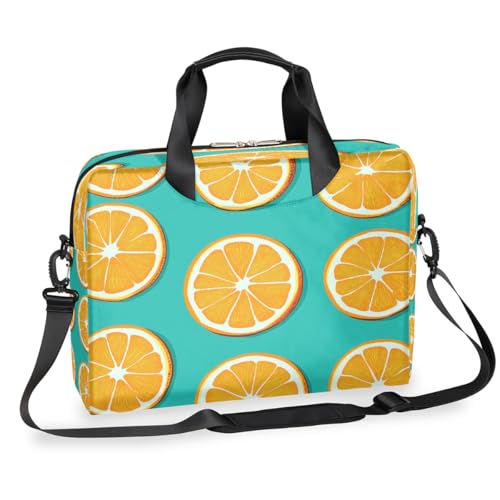 Laptop-Aktentasche mit Zitronenscheiben-Muster, für Herren und Damen, 15,7 Zoll (39,7 cm), Business-Computer-Tasche mit abnehmbarem Schultergurt, Laptoptasche, Kuriertasche, Aktentasche von Mexpekil