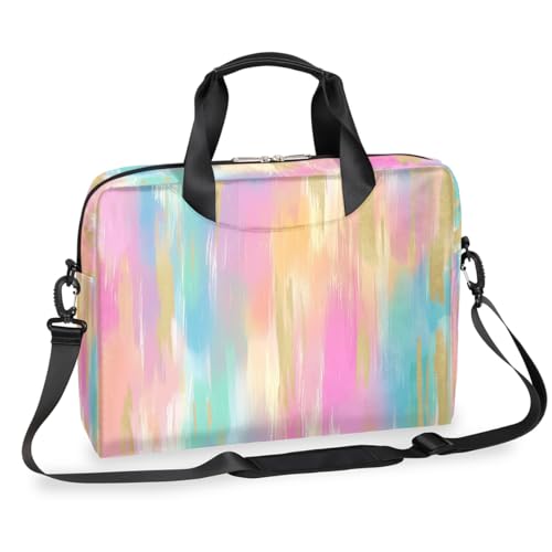 Laptop-Aktentasche mit abnehmbarem Schultergurt, Regenbogen-Marmor, für Damen und Herren, 39,7 cm (15,7 Zoll), Business-Computer-Tasche mit abnehmbarem Schultergurt, Laptoptasche, Kuriertasche von Mexpekil