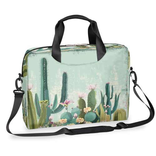 Laptop-Aktentasche mit tropischen Sukkulenten für Männer und Frauen, 15,7 Zoll, Business-Computertasche mit abnehmbarem Schultergurt, Laptoptasche, Kuriertasche von Mexpekil