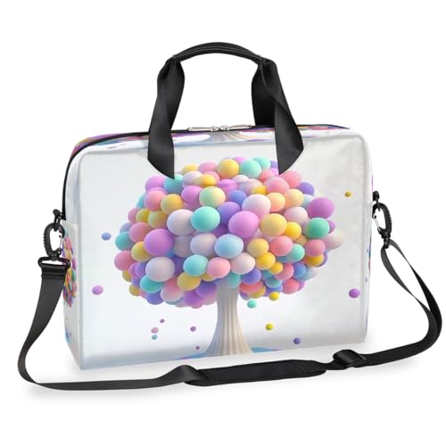 Laptoptasche mit buntem Ballonbaum, für Damen und Herren, 39,5 cm (15,7 Zoll), Business-Computer-Tasche mit abnehmbarem Schultergurt, Laptoptasche, Kuriertasche von Mexpekil