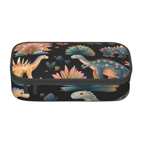 Mexpekil Cartoon Baufahrzeuge Traktoren Bulldozer (3) Federmäppchen für Mädchen Jungen Federmäppchen Schreibwaren Organizer mit Fächern Schulbedarf Tasche für Studenten Büro, Altes Dinosaurier-Tier von Mexpekil