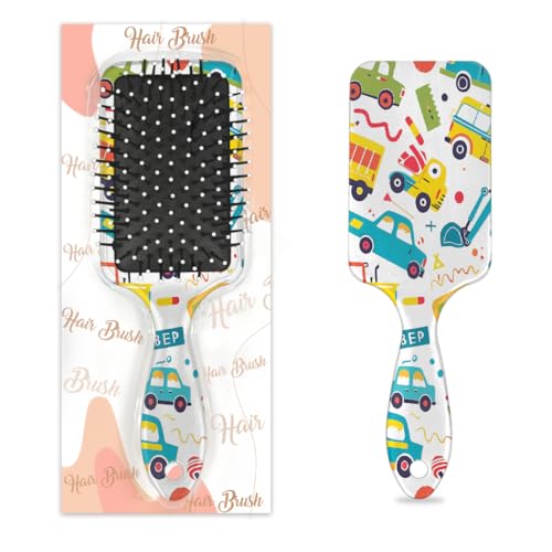 Mexpekil Cartoon-Haarbürste, zum Entwirren von Autos, für nasse und trockene Haare, Massage, Luftkissen, Kamm für Mädchen, Damen, Herren von Mexpekil