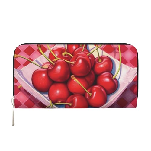 Mexpekil Damen Geldbörse PU Leder Geldbörse mit Münzfach Reißverschluss Handtasche Rosa Kariert Kirsche Geldbörsen für Frauen, Schwarz , Einheitsgröße, Modern Mexpekil Damen Geldbörse PU Leder Geldbörse mit Münzfach Reißverschluss Handtasche Rosa Kariert Kirsche Geldbörsen für Frauen, Schwarz , Einheitsgröße, Modern von Mexpekil