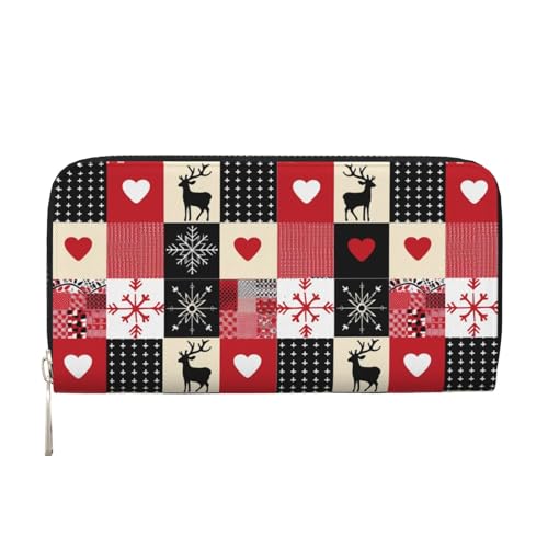 Mexpekil Damen-Geldbörse aus PU-Leder mit Münzfach, Reißverschluss, Handtasche, kariert, Herz-Geldbörse für Damen, Schwarz , Einheitsgröße, Modern Mexpekil Damen-Geldbörse aus PU-Leder mit Münzfach, Reißverschluss, Handtasche, kariert, Herz-Geldbörse für Damen, Schwarz , Einheitsgröße, Modern von Mexpekil