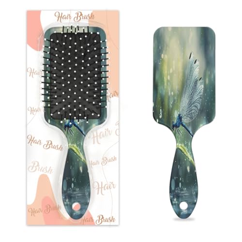 Mexpekil Dragonfly Entwirrungspaddel-Haarbürste, nasses, trockenes Haar, Massage-Luftkissen-Kamm für Mädchen, Damen, Herren von Mexpekil