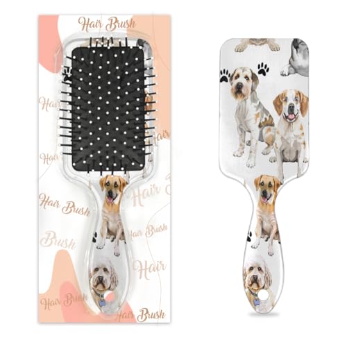 Mexpekil Entzückende Haarbürste mit Tierpfotenabdruck, zum Entwirren von nassen und trockenen Haaren, Massage-Luftkissen-Kamm für Mädchen, Damen, Herren von Mexpekil