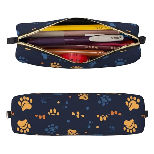 Mexpekil Federmäppchen aus Leder für Mädchen und Jungen, kleine Stift-Organizer-Tasche, Reißverschluss, schmal, Mehrzweck-Tasche für Schulbedarf, Kinder und Erwachsene, Hundepfote, Orange / Blau Mexpekil Federmäppchen aus Leder für Mädchen und Jungen, kleine Stift-Organizer-Tasche, Reißverschluss, schmal, Mehrzweck-Tasche für Schulbedarf, Kinder und Erwachsene, Hundepfote, Orange / Blau von Mexpekil