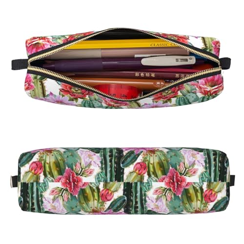 Mexpekil Federmäppchen aus Leder für Mädchen und Jungen, kleine Stift-Organizer-Tasche, Reißverschluss, schmal, Mehrzweck-Tasche für Schulbedarf, Kinder und Erwachsene, Kakteen-Blumen, Einheitsgröße Mexpekil Federmäppchen aus Leder für Mädchen und Jungen, kleine Stift-Organizer-Tasche, Reißverschluss, schmal, Mehrzweck-Tasche für Schulbedarf, Kinder und Erwachsene, Kakteen-Blumen, Einheitsgröße von Mexpekil