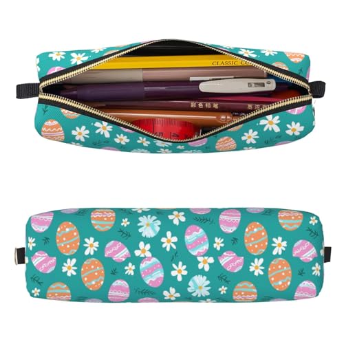 Mexpekil Federmäppchen aus Leder für Mädchen und Jungen, kleine Stift-Organizer-Tasche, Reißverschluss, schmal, Mehrzweck-Tasche für Schulbedarf, Kinder und Erwachsene, Ostereier, Blume, Einheitsgröße Mexpekil Federmäppchen aus Leder für Mädchen und Jungen, kleine Stift-Organizer-Tasche, Reißverschluss, schmal, Mehrzweck-Tasche für Schulbedarf, Kinder und Erwachsene, Ostereier, Blume, Einheitsgröße von Mexpekil