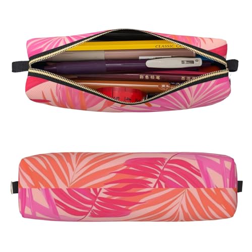 Mexpekil Federmäppchen aus Leder für Mädchen und Jungen, kleine Stift-Organizer-Tasche, Reißverschluss, schmal, Mehrzweck-Tasche für Schulbedarf, Kinder und Erwachsene, Rosa Palmblätter, Einheitsgröße Mexpekil Federmäppchen aus Leder für Mädchen und Jungen, kleine Stift-Organizer-Tasche, Reißverschluss, schmal, Mehrzweck-Tasche für Schulbedarf, Kinder und Erwachsene, Rosa Palmblätter, Einheitsgröße von Mexpekil