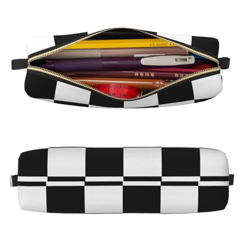 Mexpekil Federmäppchen aus Leder für Mädchen und Jungen, kleine Stift-Organizer-Tasche, Reißverschluss, schmal, Mehrzweck-Tasche für Schulbedarf, Kinder und Erwachsene, Schwarz / Weiß kariert Mexpekil Federmäppchen aus Leder für Mädchen und Jungen, kleine Stift-Organizer-Tasche, Reißverschluss, schmal, Mehrzweck-Tasche für Schulbedarf, Kinder und Erwachsene, Schwarz / Weiß kariert von Mexpekil