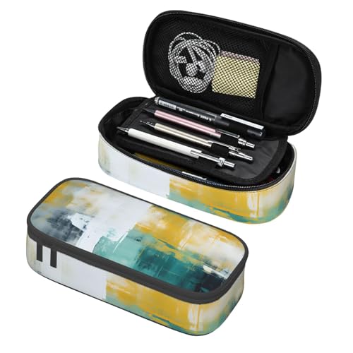 Mexpekil Federmäppchen für Mädchen und Jungen, mit Fächern, große Stift-Organizer-Tasche, Reißverschluss, Mehrzweck-Tasche für Schulbedarf, Make-up, Kosmetik, Kinder, Erwachsene, Abstraktes Gelb-Blau Mexpekil Federmäppchen für Mädchen und Jungen, mit Fächern, große Stift-Organizer-Tasche, Reißverschluss, Mehrzweck-Tasche für Schulbedarf, Make-up, Kosmetik, Kinder, Erwachsene, Abstraktes Gelb-Blau von Mexpekil