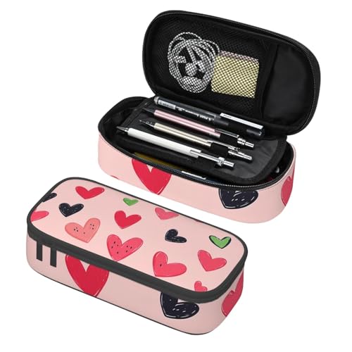 Mexpekil Federmäppchen für Mädchen und Jungen, mit Fächern, große Stift-Organizer-Tasche, Reißverschluss, Mehrzweck-Tasche für Schulbedarf, Make-up, Kosmetik, Kinder, Erwachsene, Rosa und schwarzes Mexpekil Federmäppchen für Mädchen und Jungen, mit Fächern, große Stift-Organizer-Tasche, Reißverschluss, Mehrzweck-Tasche für Schulbedarf, Make-up, Kosmetik, Kinder, Erwachsene, Rosa und schwarzes von Mexpekil