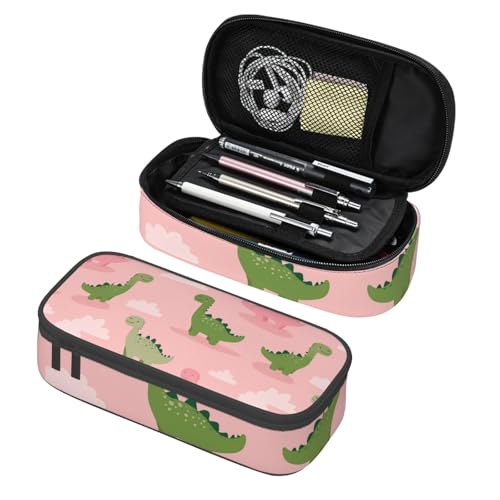 Mexpekil Federmäppchen für Mädchen und Jungen, mit Fächern, große Stift-Organizer-Tasche, Reißverschluss, Mehrzweck-Tasche für Schulbedarf, Make-up, Kosmetik, Kinder, Erwachsene, Rosa von Mexpekil