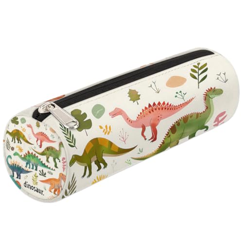 Mexpekil Federmäppchen mit Cartoon-Dinosaurier-Motiv, für Mädchen und Jungen, Schreibwaren-Beutel, Organizer, kleine Schulbedarf-Tasche für Studenten, Büro von Mexpekil