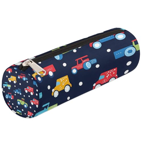 Mexpekil Federmäppchen mit Cartoon-Karstraktoren-Muster, Stiftetasche, Marker-Tasche für Kinder, Jungen, Mädchen, Zylinder, rund, Federmäppchen für Schulbedarf, Organizer Mexpekil Federmäppchen mit Cartoon-Karstraktoren-Muster, Stiftetasche, Marker-Tasche für Kinder, Jungen, Mädchen, Zylinder, rund, Federmäppchen für Schulbedarf, Organizer von Mexpekil