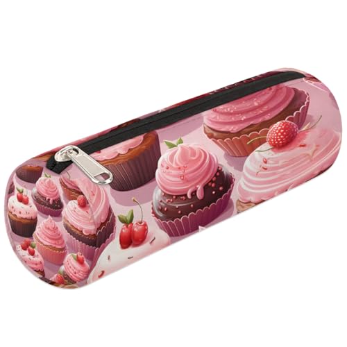 Mexpekil Federmäppchen mit Kirsch-Cupcake-Motiv, Schulbedarf, Tasche für Mädchen, Jungen, Teenager, Frauen, Make-up-Pinseltasche Mexpekil Federmäppchen mit Kirsch-Cupcake-Motiv, Schulbedarf, Tasche für Mädchen, Jungen, Teenager, Frauen, Make-up-Pinseltasche von Mexpekil