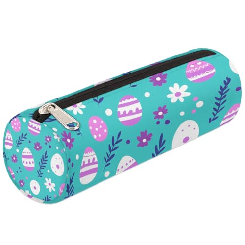 Mexpekil Federmäppchen mit Ostereiermotiv, für Mädchen, Jungen, Teenager, Damen, Make-up-Pinseltasche, Violett von Mexpekil