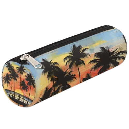 Mexpekil Federmäppchen mit Palmen-Sonnenuntergang, Schulbedarf, Tasche für Mädchen, Jungen, Teenager, Frauen, Make-up-Pinseltasche Mexpekil Federmäppchen mit Palmen-Sonnenuntergang, Schulbedarf, Tasche für Mädchen, Jungen, Teenager, Frauen, Make-up-Pinseltasche von Mexpekil