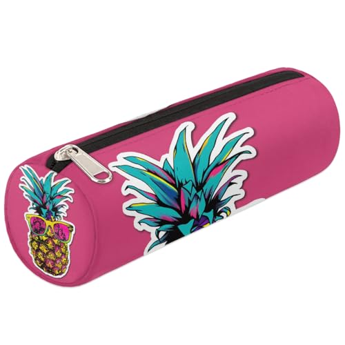 Mexpekil Federmäppchen mit Sonnenbrille, Ananas, Schulbedarf, Tasche für Mädchen, Jungen, Teenager, Frauen, Make-up-Pinseltasche von Mexpekil