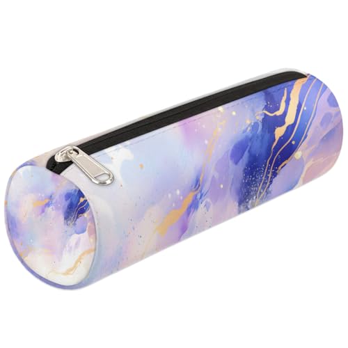 Mexpekil Federmäppchen mit goldener Linie, für Mädchen, Jungen, Teenager, Frauen, Make-up-Pinseltasche, Violett von Mexpekil