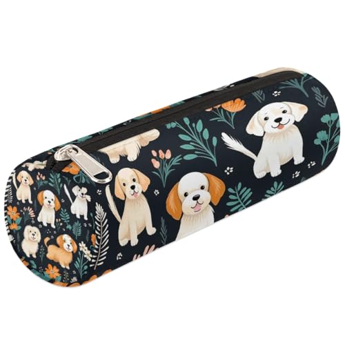 Mexpekil Federmäppchen mit niedlichem Blumenmuster und Blättern, für Mädchen, Jungen, Teenager, Frauen, Make-up-Pinseltasche von Mexpekil